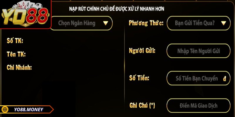 Nạp Rút Tiền YO88 2 Nạp/rút tiền thông qua ví điện tử
